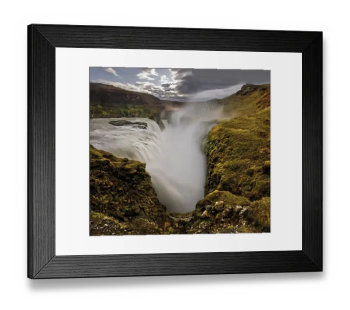 Framed Print : Gullfoss waterfall on the southern coast of Iceland
