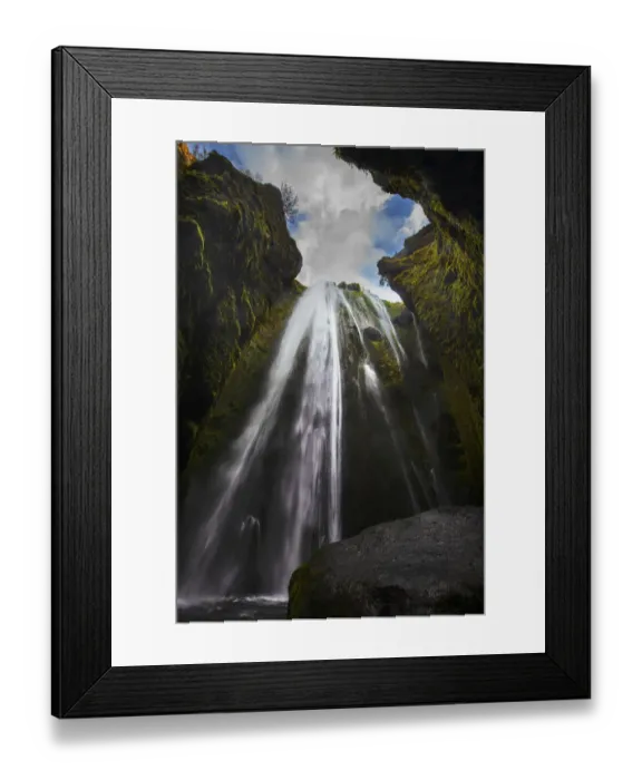 Framed Print : Waterfall on the southern coast of Iceland Framed Print : Waterfall on the southern coast of Iceland