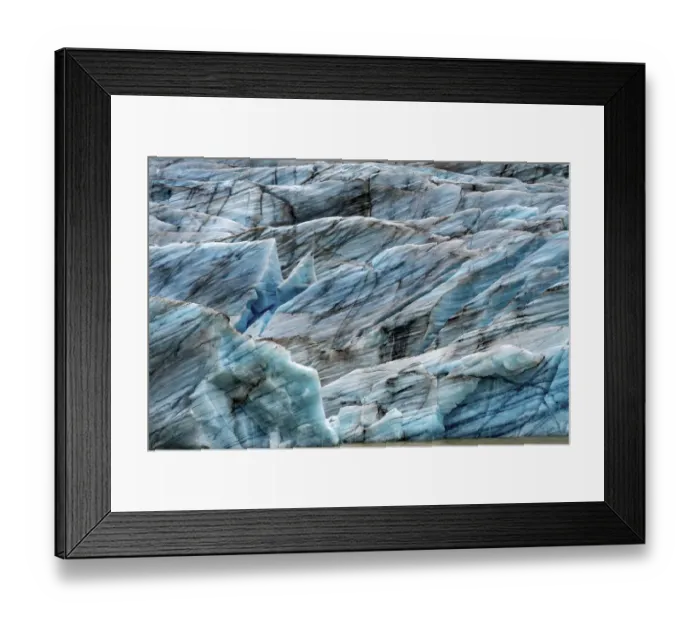 Framed Print : Blue Large Svinafellsjokull Glacier Brown Lagoon, Vatnajokull National Park, Iceland Framed Print : Blue Large Svinafellsjokull Glacier Brown Lagoon, Vatnajokull National Park, Iceland