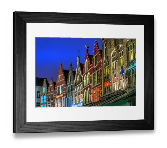 Framed Print : Architectural rooftops in the city center in Bruges, Belgium Framed Print : Architectural rooftops in the city center in Bruges, Belgium