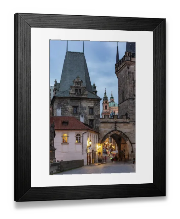 Framed Print : Arch of Lesser Town Bridge Tower on Charles Bridge with St Framed Print : Arch of Lesser Town Bridge Tower on Charles Bridge with St