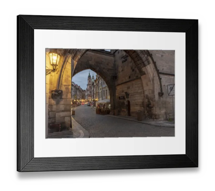 Framed Print : Arch of Lesser Town Bridge Tower on Charles Bridge with St Framed Print : Arch of Lesser Town Bridge Tower on Charles Bridge with St