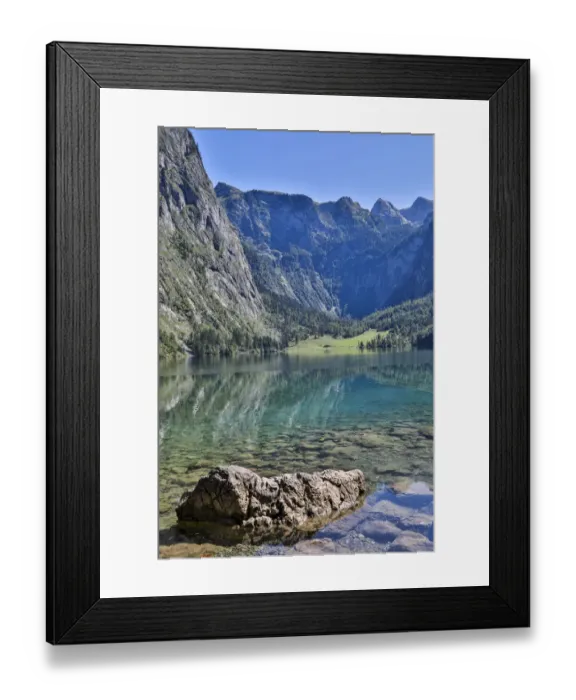 Framed Print : Europe, Germany, Bavaria, Schoenau am Konigssee, Lake Obersee Framed Print : Europe, Germany, Bavaria, Schoenau am Konigssee, Lake Obersee
