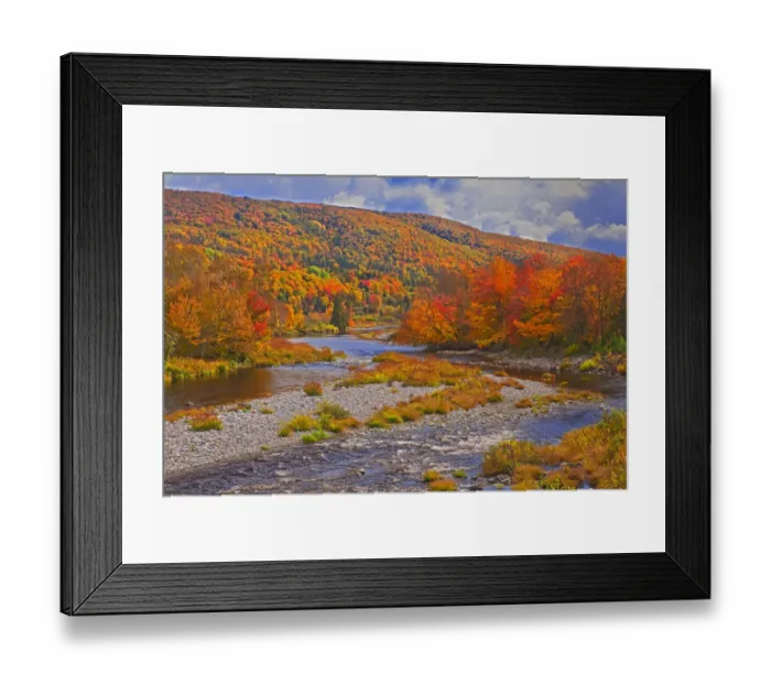 Framed Print : Canada, Nova Scotia, Cape Breton Island. The North River and forest in autumn foliage Framed Print : Canada, Nova Scotia, Cape Breton Island. The North River and forest in autumn foliage