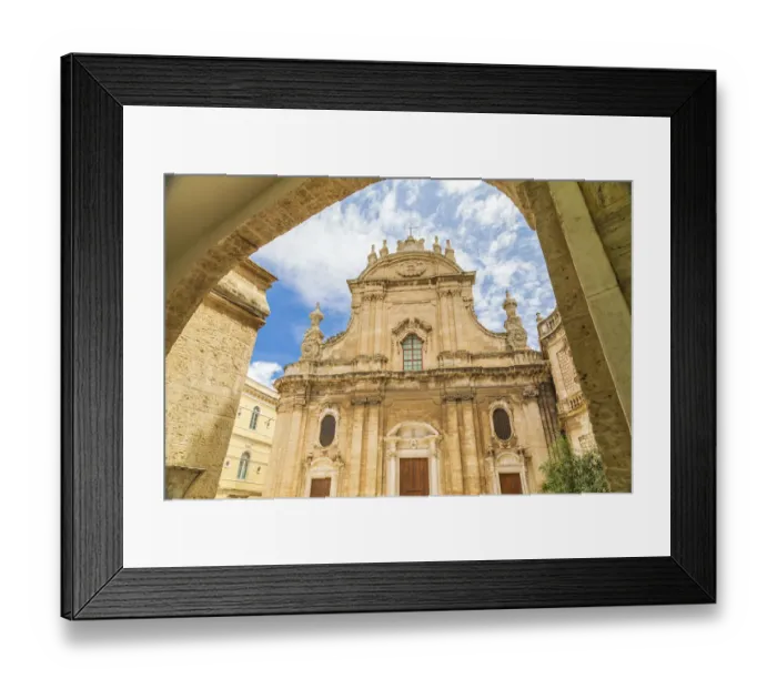 Framed Print : Italy, Apulia, Metropolitan City of Bari, Monopoli. Exterior facade of the Cattedrale Framed Print : Italy, Apulia, Metropolitan City of Bari, Monopoli. Exterior facade of the Cattedrale