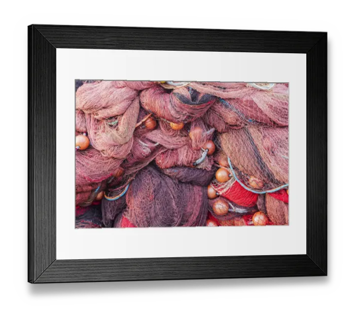 Framed Print : Italy, Sicily, Trapani Province, Trapani. Fishing nets and buoys on the docks of Framed Print : Italy, Sicily, Trapani Province, Trapani. Fishing nets and buoys on the docks of
