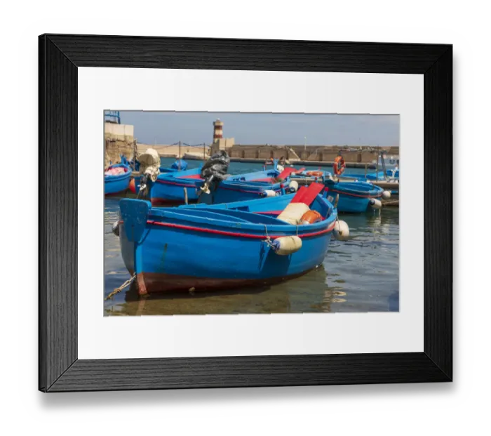 Framed Print : Italy, Apulia, Metropolitan City of Bari, Monopoli. Porto di Monopoli