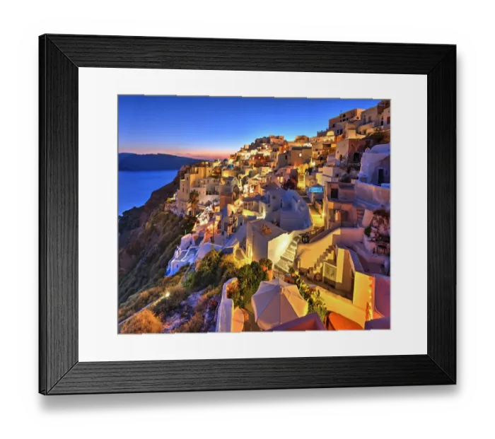 Framed Print : Santorini, Greece on the Mediterranean Sea Framed Print : Santorini, Greece on the Mediterranean Sea