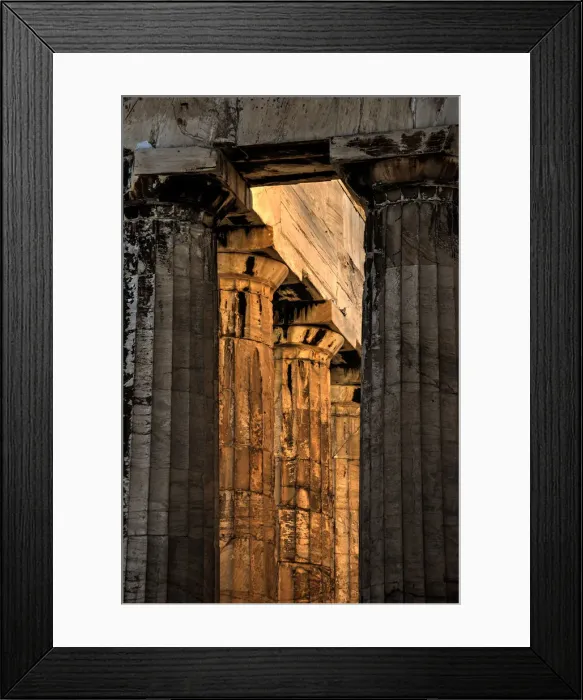 Framed Print : Parthenon columns on the Acropolis in Athens, Greece Framed Print : Parthenon columns on the Acropolis in Athens, Greece