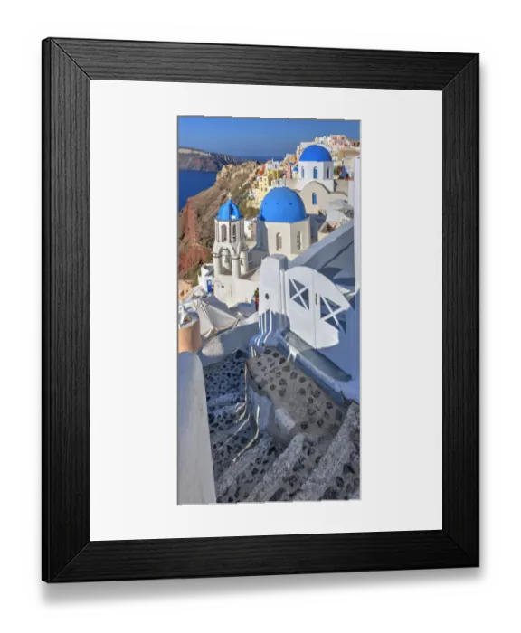 Framed Print : Santorini, Greece on the Mediterranean Sea Framed Print : Santorini, Greece on the Mediterranean Sea