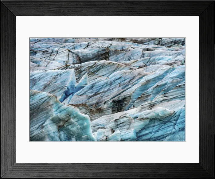 Framed Print : Blue Large Svinafellsjokull Glacier, Vatnajokull National Park, Iceland Framed Print : Blue Large Svinafellsjokull Glacier, Vatnajokull National Park, Iceland