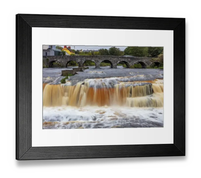 Framed Print : Ennistymon Falls on the Cullenagh River in Ennistymon, Ireland Framed Print : Ennistymon Falls on the Cullenagh River in Ennistymon, Ireland