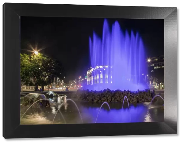 Europe, Austria, Vienna, Hochstrahlbrunnen, Fountain commemorating the Water Supply of