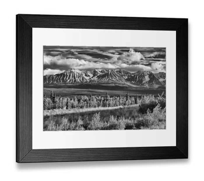 Framed Print : Canada, Yukon, Haines Junction. St. Elias Mountains landscape