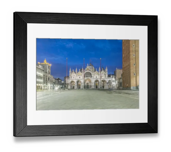 Framed Print : Italy, Venice. St. Marks Basilica built in the 11th century at dawn