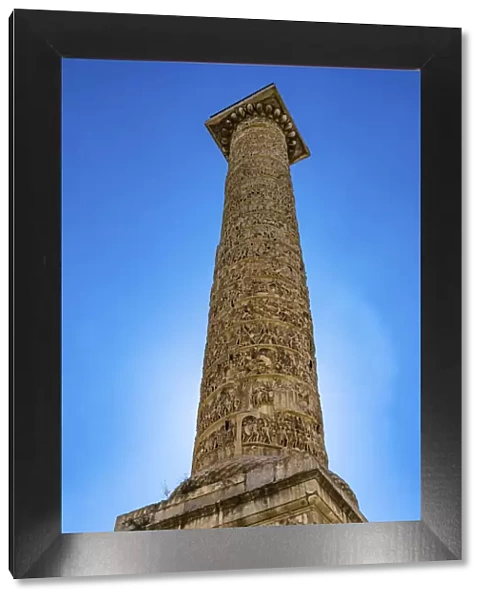 Emperor Marcus Aurelius Column, Rome, Italy. Column erected in 193 AD to commemorate