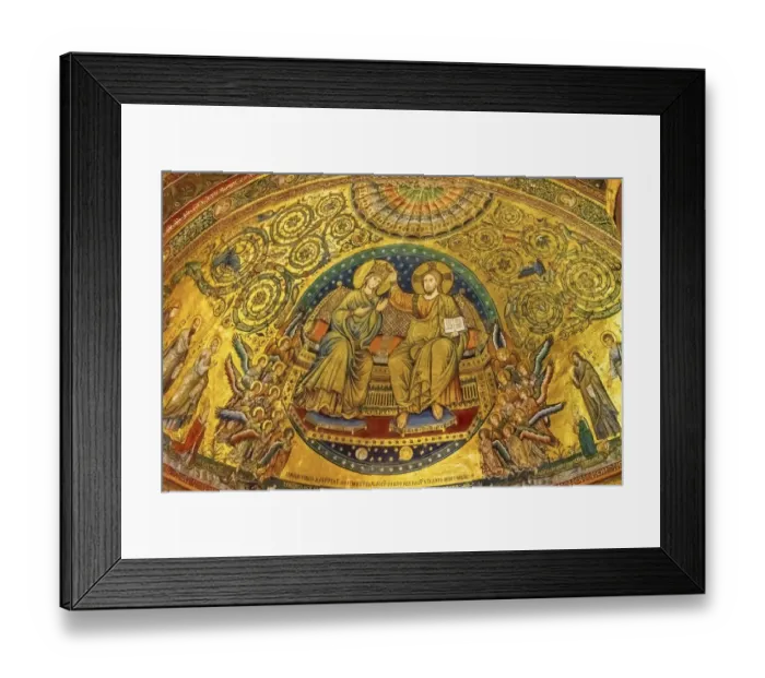 Framed Print : Coronation of Mary and Jesus mosaic Santa Maria Maggiore, Rome, Italy Framed Print : Coronation of Mary and Jesus mosaic Santa Maria Maggiore, Rome, Italy