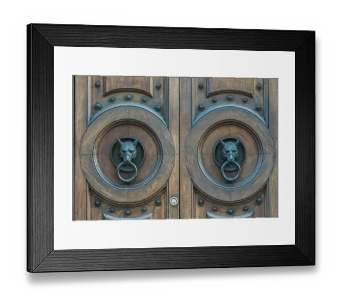 Framed Print : Italy, Verona. Door Knockers Framed Print : Italy, Verona. Door Knockers