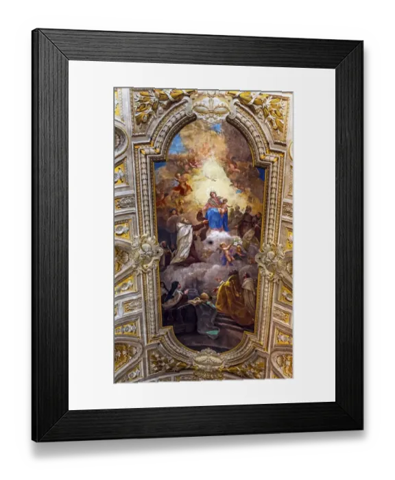 Framed Print : Ceiling Fresco Basilica Santa Maria in Traspontina Church, Rome, Italy Framed Print : Ceiling Fresco Basilica Santa Maria in Traspontina Church, Rome, Italy