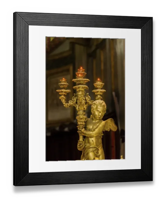 Framed Print : Golden angel statue Santa Maria Maggiore, Rome, Italy. Built 422-432