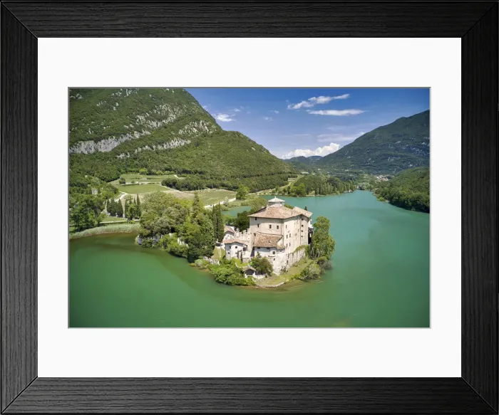Framed Print : Italy, Trentino, castle and Toblino Lake Framed Print : Italy, Trentino, castle and Toblino Lake