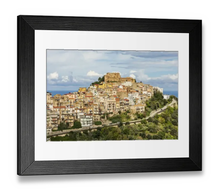 Framed Print : Italy, Sicily, Messina Province, Caronia. The medieval hilltop town Caronia Framed Print : Italy, Sicily, Messina Province, Caronia. The medieval hilltop town Caronia