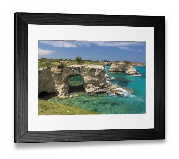 Framed Print : Italy, Apulia, Province of Lecce, Melendugno. Torre Sant Andrea Framed Print : Italy, Apulia, Province of Lecce, Melendugno. Torre Sant Andrea