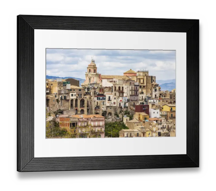 Framed Print : Italy, Sicily, Enna Province, Centuripe. The ancient hill town of Centuripe in eastern Framed Print : Italy, Sicily, Enna Province, Centuripe. The ancient hill town of Centuripe in eastern