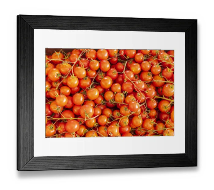 Framed Print : Italy, Sicily, Trapani Province, Trapani. Tomatoes for sale at the market in the town of