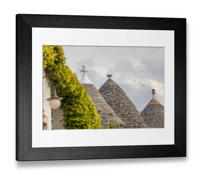 Framed Print : Italy, Apulia, Metropolitan City of Bari, Alberobello. Trulli houses Framed Print : Italy, Apulia, Metropolitan City of Bari, Alberobello. Trulli houses