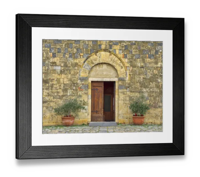 Framed Print : Europe, Italy, Chianti. The Romanesque church of Santa Maria Assunta in the hillside town Framed Print : Europe, Italy, Chianti. The Romanesque church of Santa Maria Assunta in the hillside town