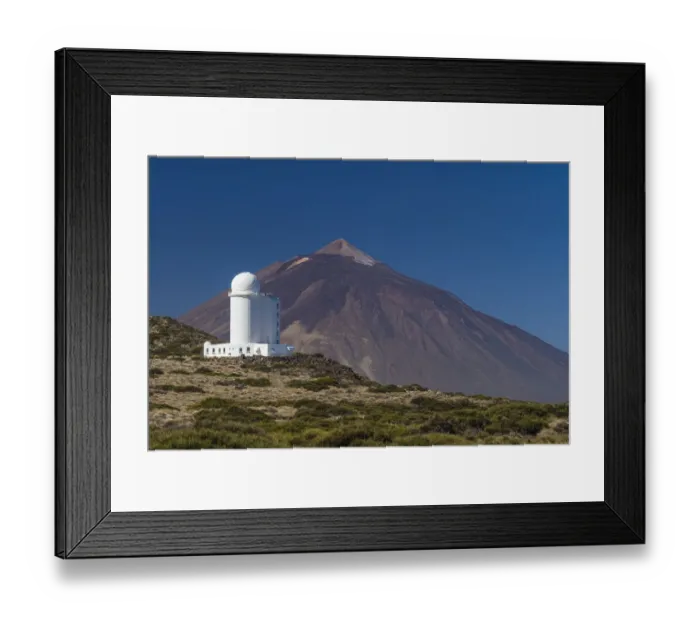 Framed Print : Spain, Canary Islands, Tenerife Island, El Teide Mountain, Observatorio del Teide