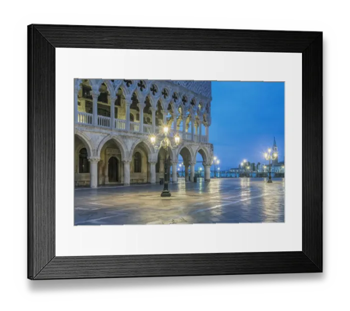 Framed Print : Italy, Venice. Doges Palace at dawn