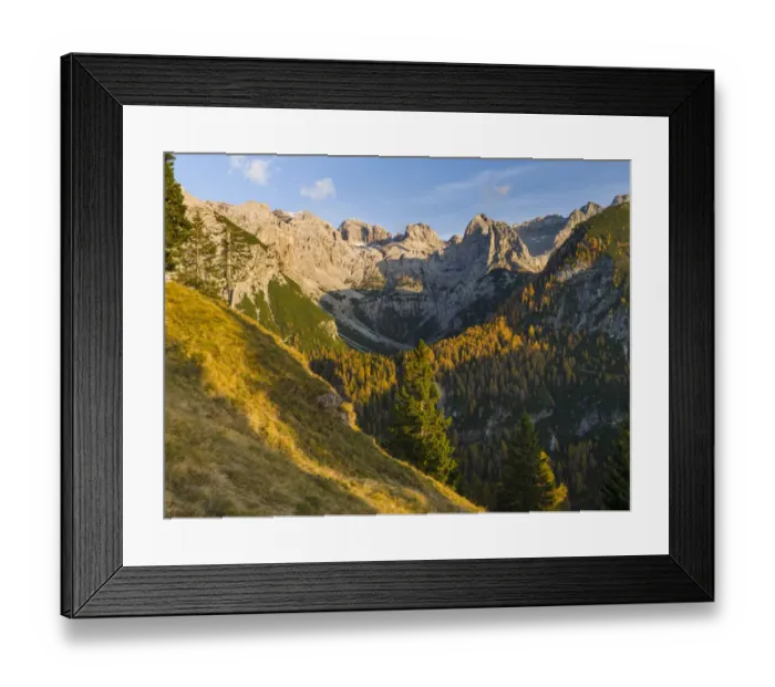 Framed Print : Peaks of Dolomiti di Brenta high above Val d Agola Dolomiti di Brenta Framed Print : Peaks of Dolomiti di Brenta high above Val d Agola Dolomiti di Brenta