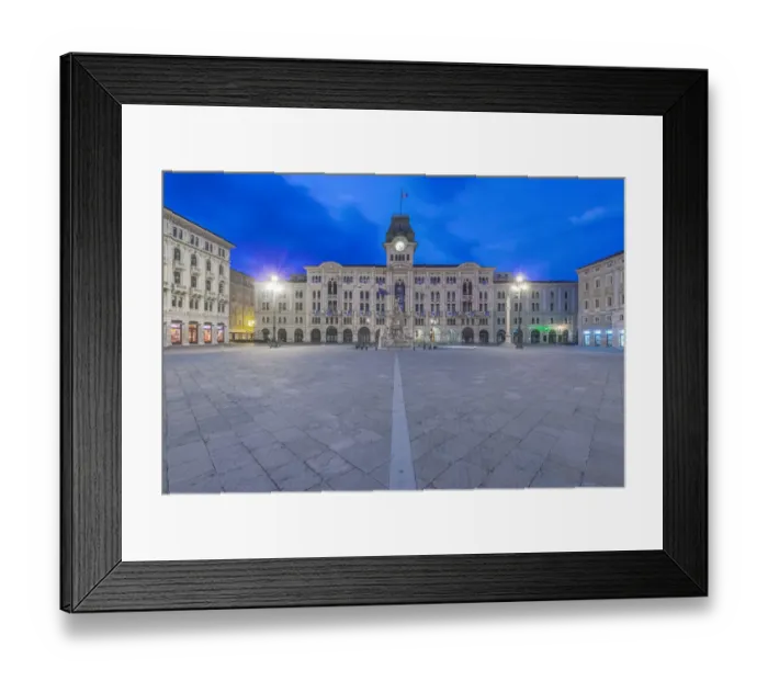 Framed Print : Italy, Trieste, Piazza Unita d Italia at dawn Framed Print : Italy, Trieste, Piazza Unita d Italia at dawn
