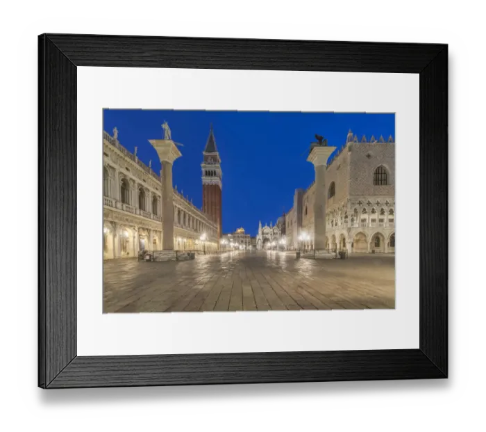 Framed Print : Italy, Venice. San Marco Piazza at dawn