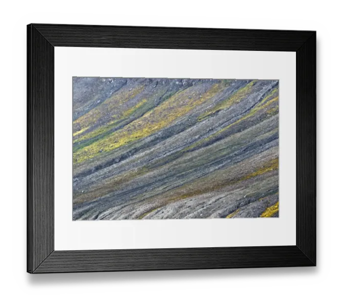 Framed Print : Pattern on mountain slope, Svalbard, Norway Framed Print : Pattern on mountain slope, Svalbard, Norway