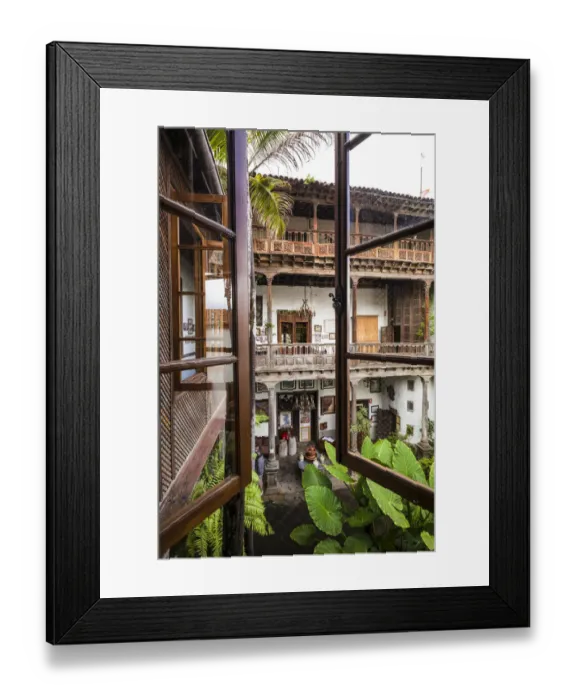 Framed Print : Spain, Canary Islands, Tenerife Island, La Orotava, Casa de los Balcones