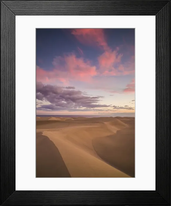 Framed Print : Spain, Canary Islands, Gran Canaria Island, Maspalomas, Maspalomas Dunes National Park