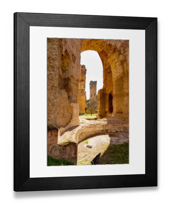 Framed Print : Italy, Rome. Baths of Caracalla, where water supplied by new branch of Aqua Marcia