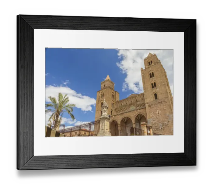 Framed Print : Italy, Sicily, Palermo Province, Cefalu. Exterior view of the towers of the Cefalu Framed Print : Italy, Sicily, Palermo Province, Cefalu. Exterior view of the towers of the Cefalu