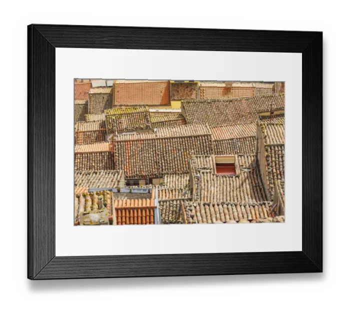 Framed Print : Italy, Sicily, Palermo Province, Gangi. View over the rooftops in the town of Gangi in Framed Print : Italy, Sicily, Palermo Province, Gangi. View over the rooftops in the town of Gangi in