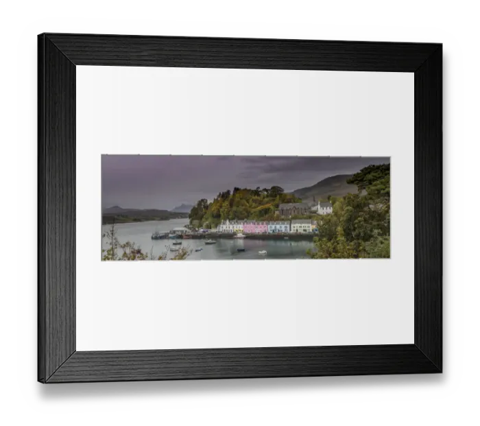 Framed Print : Portree Harbor. Portree is the Capital town on the Isle of Skye, Scotland
