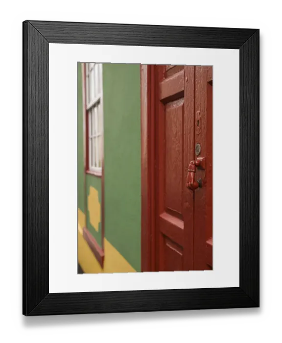 Framed Print : Spain, Canary Islands, La Palma Island, San Andres, ornate door knocker