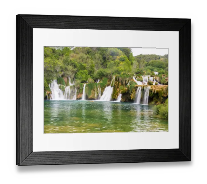 Framed Print : Europe, Croatia. Skradinski buk swimming area of Krka National Park Framed Print : Europe, Croatia. Skradinski buk swimming area of Krka National Park