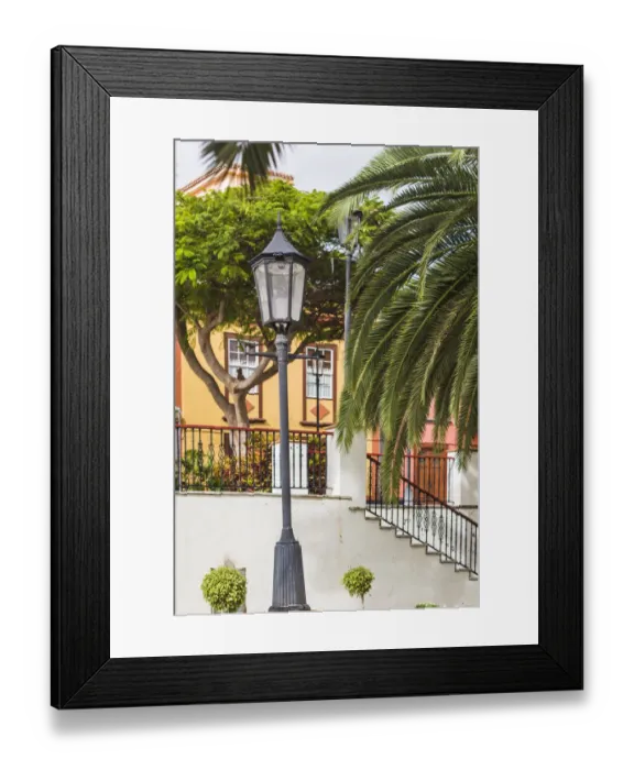 Framed Print : Spain, Canary Islands, La Palma Island, San Andres, detail of the village square