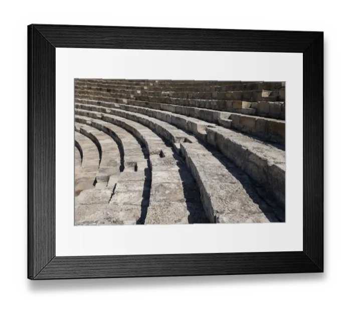 Framed Print : Cyprus, ancient archaeological site of Kourion. The Theatre, circa 2nd century BC Framed Print : Cyprus, ancient archaeological site of Kourion. The Theatre, circa 2nd century BC