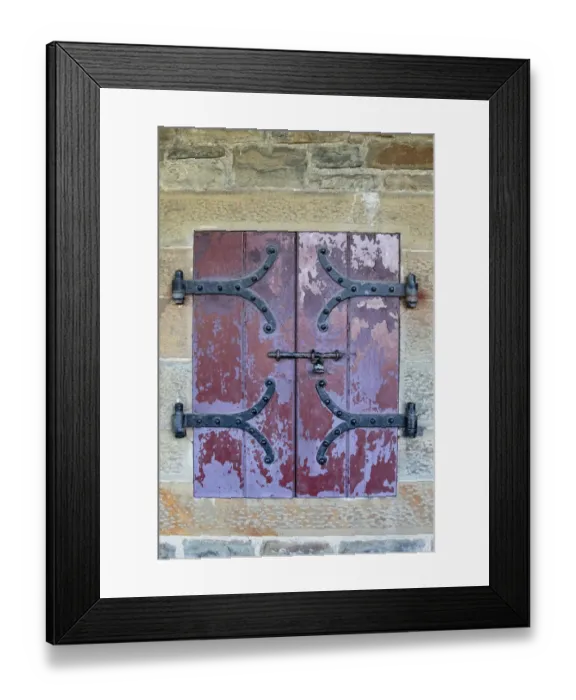 Framed Print : Doors with wrought iron hinges are found in an outdoor passageway at Cardiff Castle Framed Print : Doors with wrought iron hinges are found in an outdoor passageway at Cardiff Castle