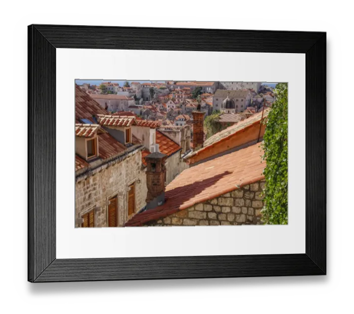 Framed Print : Croatia. Dalmatia. Dubrovnik. Red terra cotta roof tiles in the old town of Dubrovnik Framed Print : Croatia. Dalmatia. Dubrovnik. Red terra cotta roof tiles in the old town of Dubrovnik