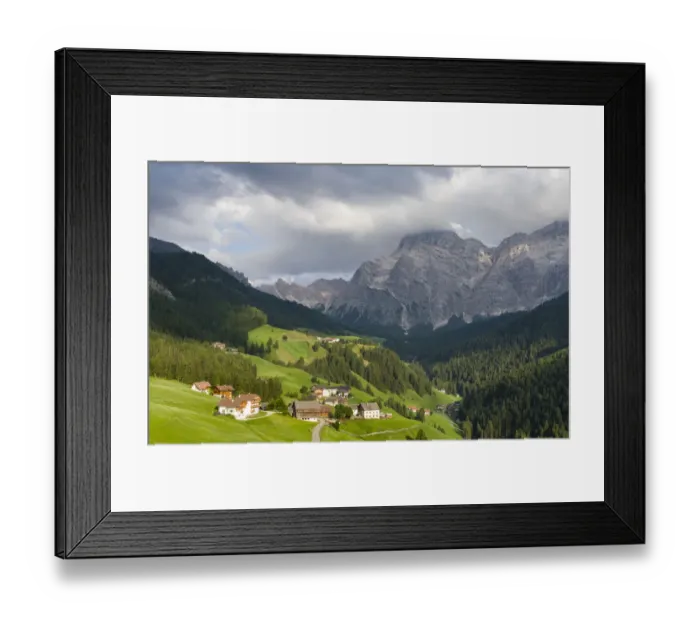 Framed Print : Wengen, La Valle, traditional farms of the Viles (hamlets Framed Print : Wengen, La Valle, traditional farms of the Viles (hamlets